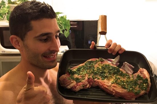 Stefan with Argentinian Steak